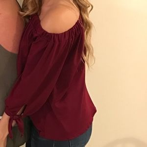 Off the Shoulder Holiday Top